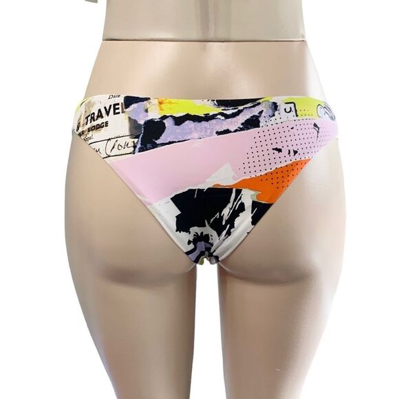 The Bikini Lab News Flash Art Cheeky Bikini Top and Bottom Set Size Medium - Picture 8 of 14